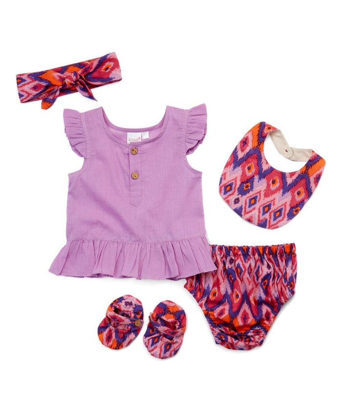 Lavender Ikat Print 5 pc. Set 5-pc. Set Yo Baby Wholesale