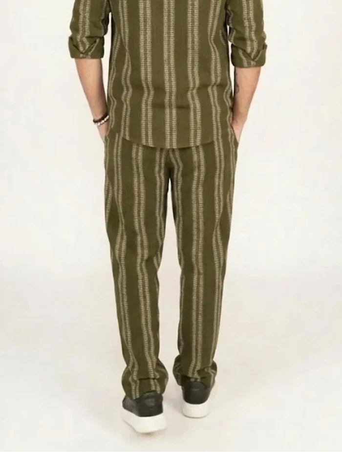 Lawman Straight Fit Stripe Pants - Olive