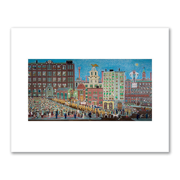 Ralph Fasanella,​Lawrence 1912—The Bread and Roses Strike, 1977, Lawrence Heritage State Park, Department of Environmental Management, Commonwealth of Massachusetts, and the City of Lawrence, Massachusetts. Fine Art Prints in various sizes by Museums.Co