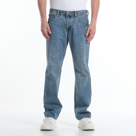 LEE MENS RETRO STRAIGHT DENIM JEANS IN MARINE BLUE