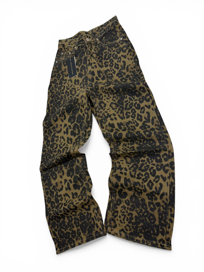 Leopard Baggy Jeans