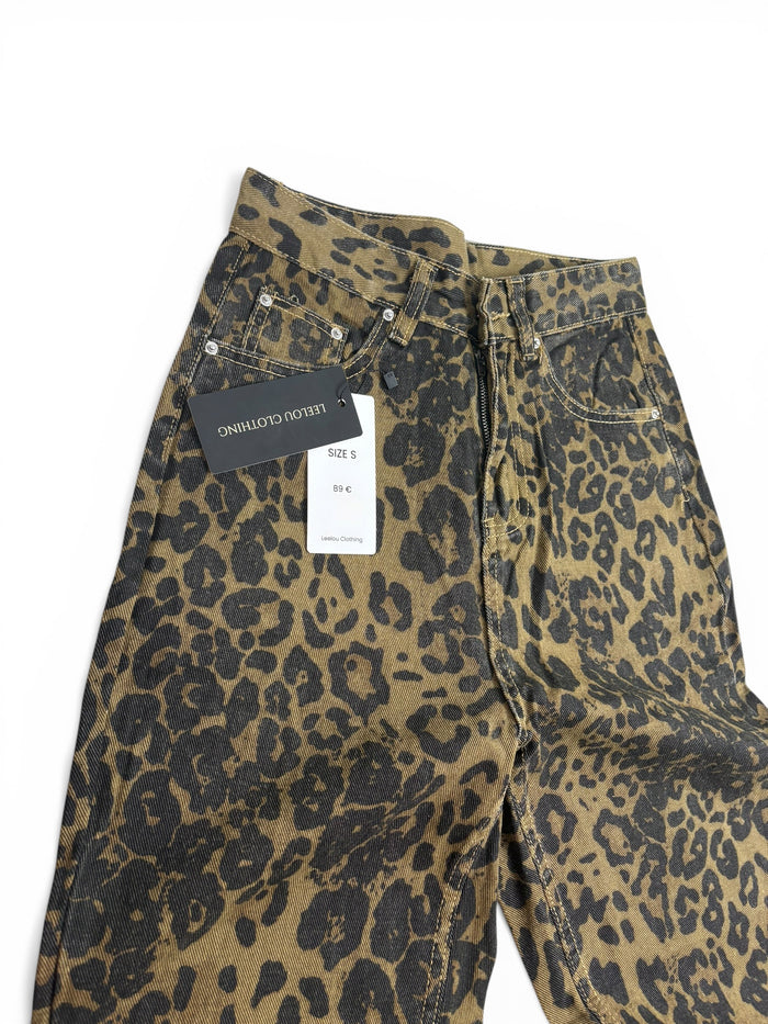 Leopard Baggy Jeans
