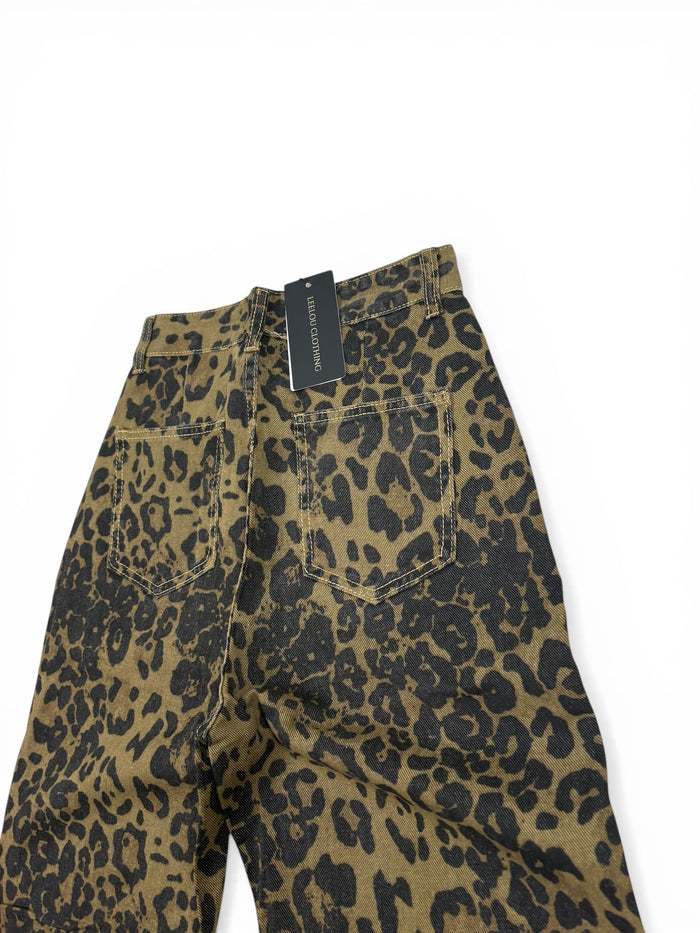 Leopard Baggy Jeans