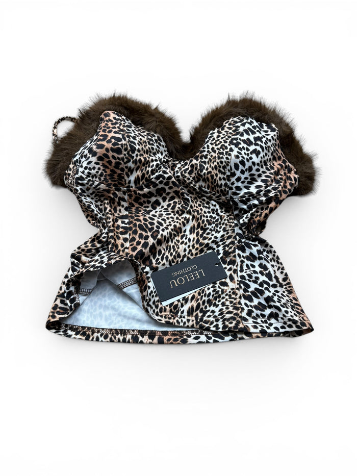 Leopard Print Fur Top