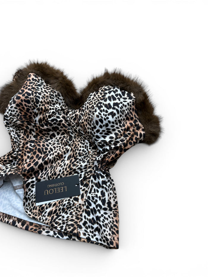 Leopard Print Fur Top