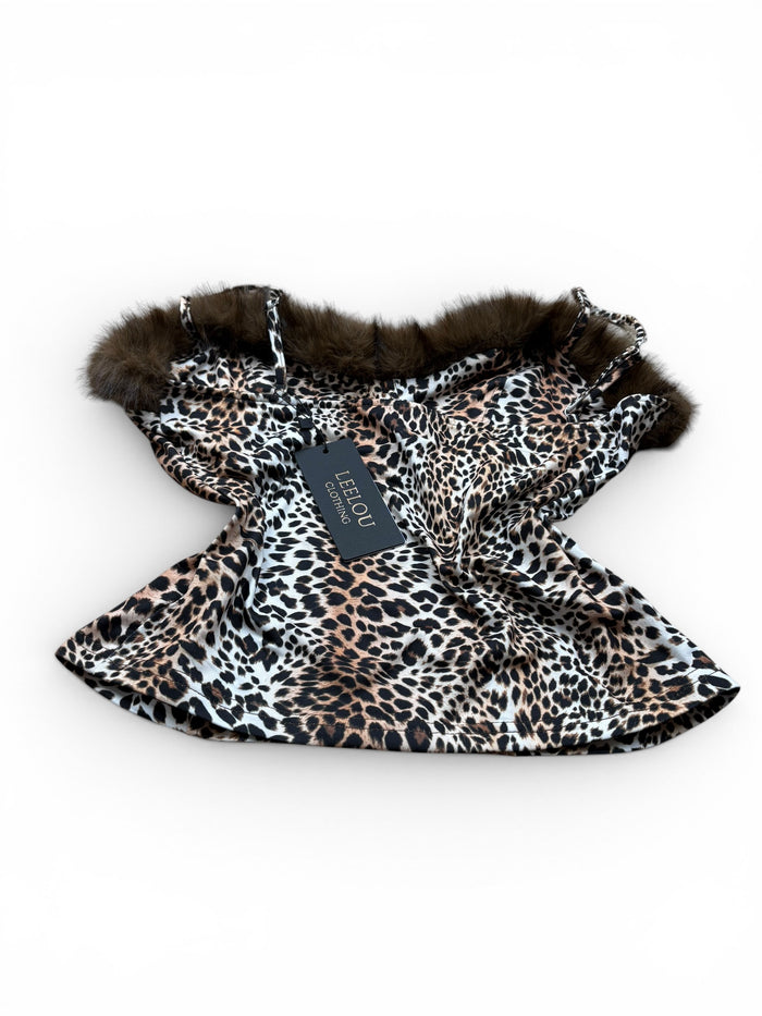 Leopard Print Fur Top