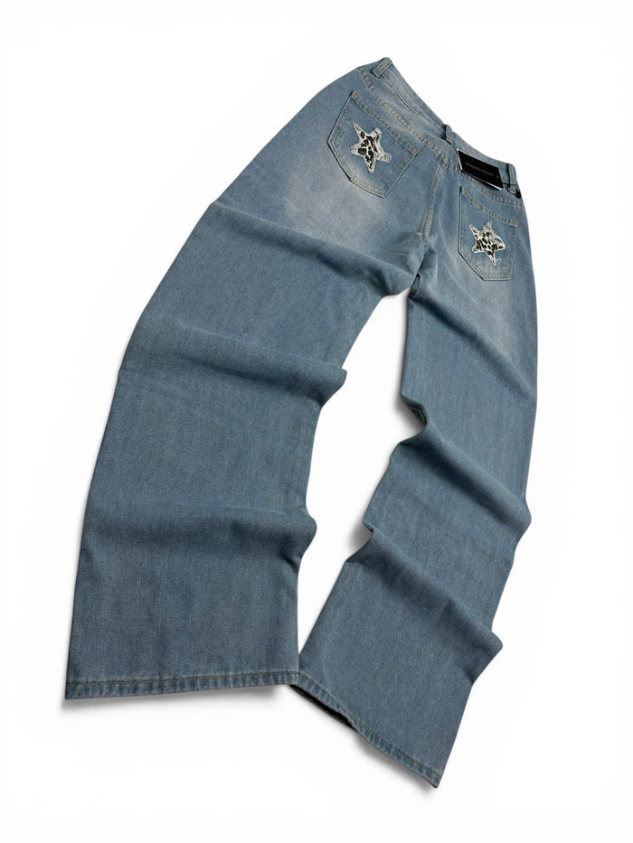 Leopard Star Pocket Jeans