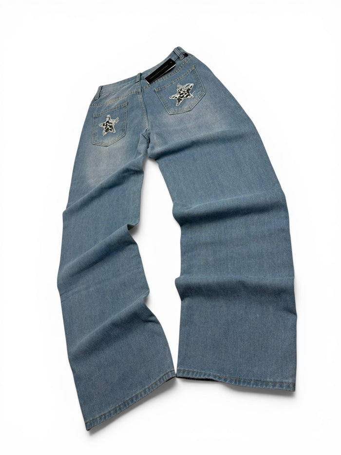 Leopard Star Pocket Jeans
