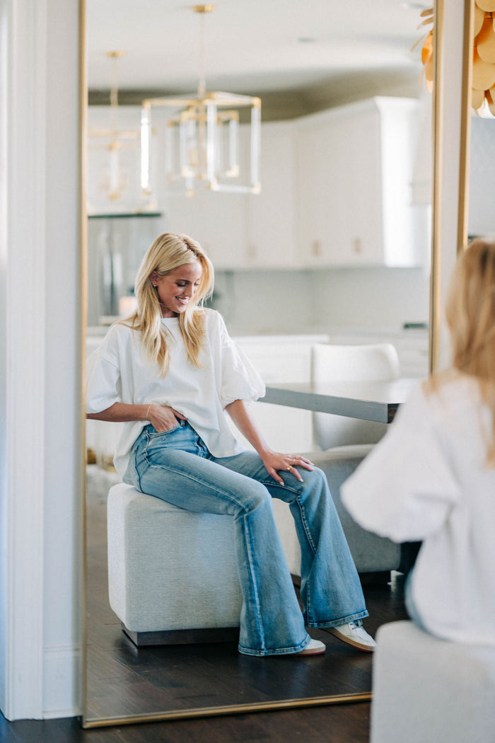Let’s Go Out Flare Jeans - Light Wash
