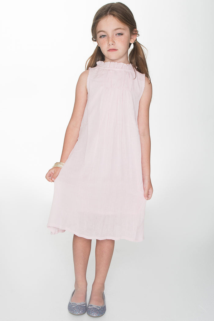 Light Pink Ruched Detail Shift Dress Dress Yo Baby Wholesale