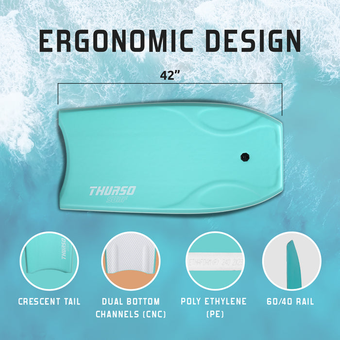 THURSO SURF 42'' Body Boards Turquoise design