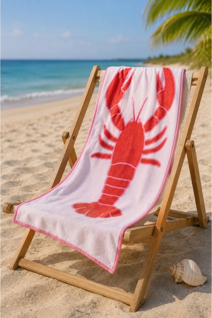 Lobster-Print Beach Towel