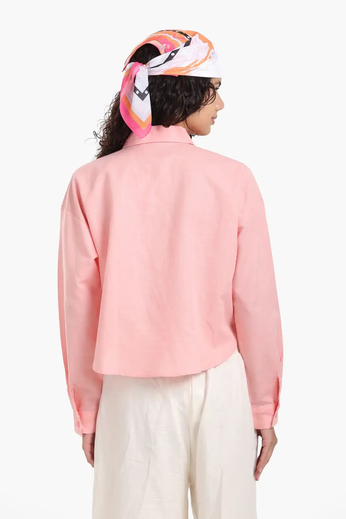 Long Sleeves Cropped Shirt