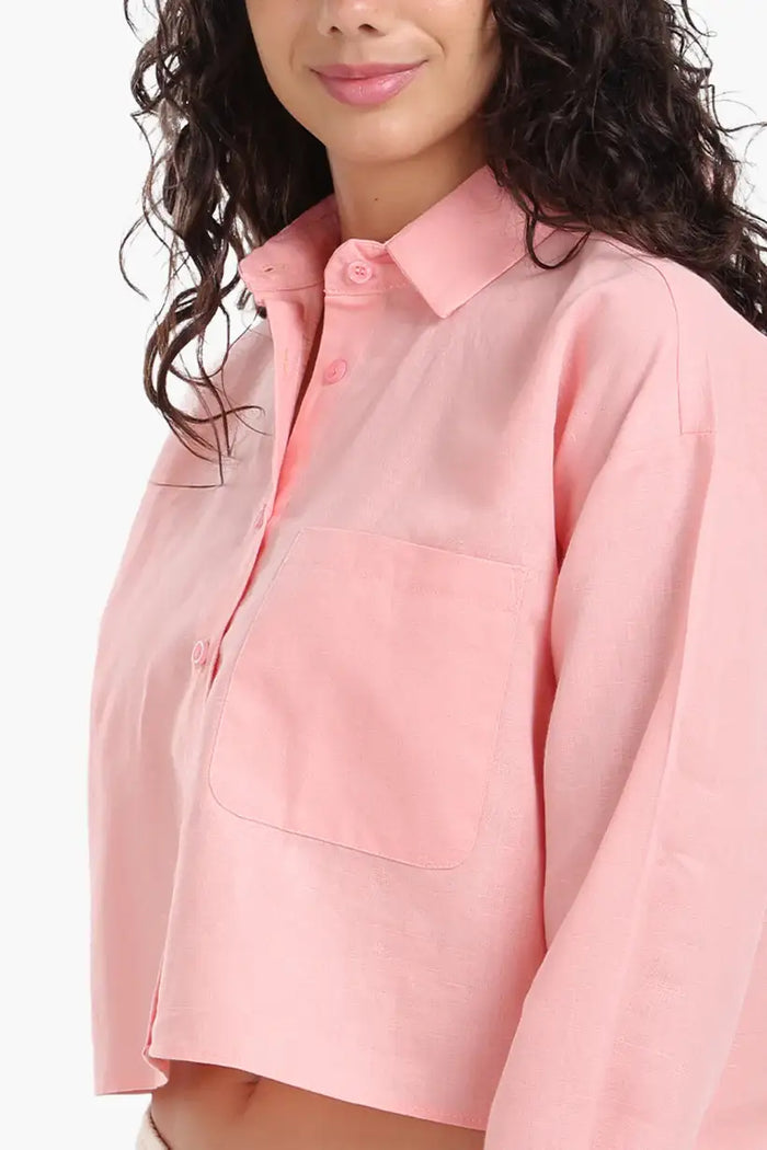 Long Sleeves Cropped Shirt