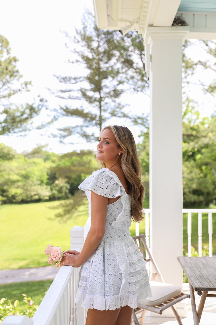 Mae Bell Dress  - Pale Blue