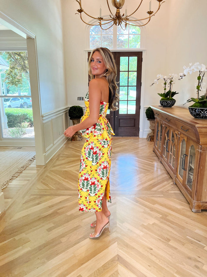 Maggie Skirt - Yellow Bouquet
