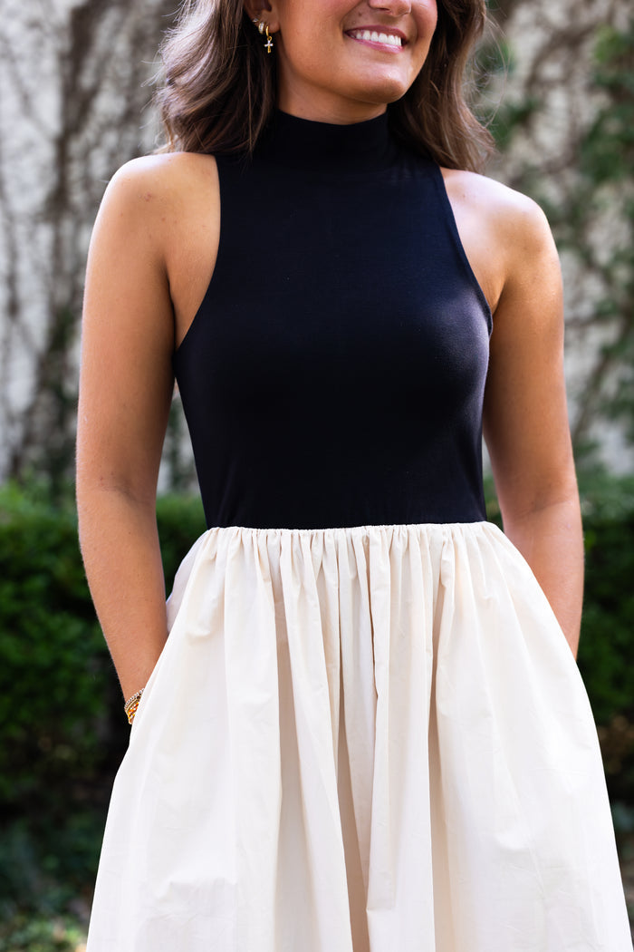 Maja Dress - Black/Natural