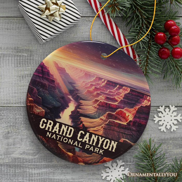 Majestic Grand Canyon National Park Ornament, Arizona Desert Landscape Christmas Gift and Travel Souvenir Ceramic Ornament OrnamentallyYou