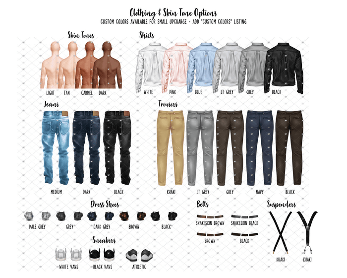 Male Graduation Print, Personalized Graduation Gift for Him, Full Body Casualwear . Digital Portrait Print - Scrap Bits