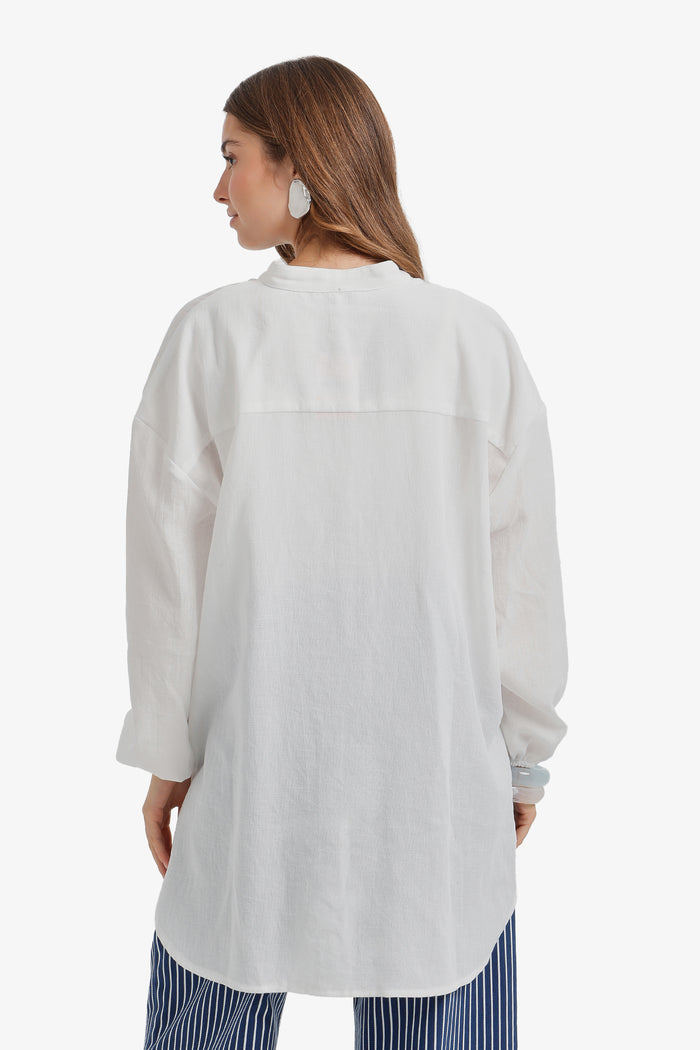 Mandarin Collar Tunic Shirt