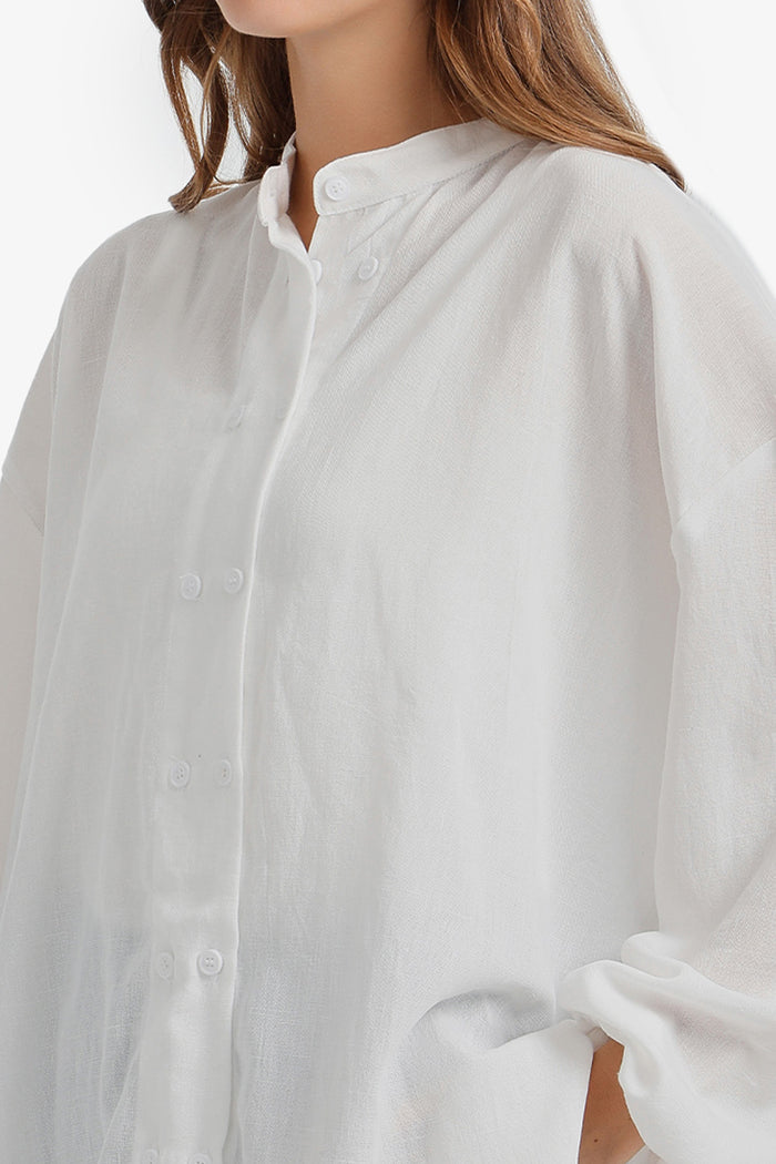Mandarin Collar Tunic Shirt