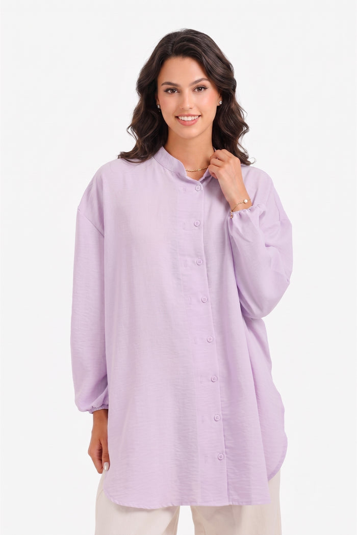 Mandarin Collar Tunic Shirt