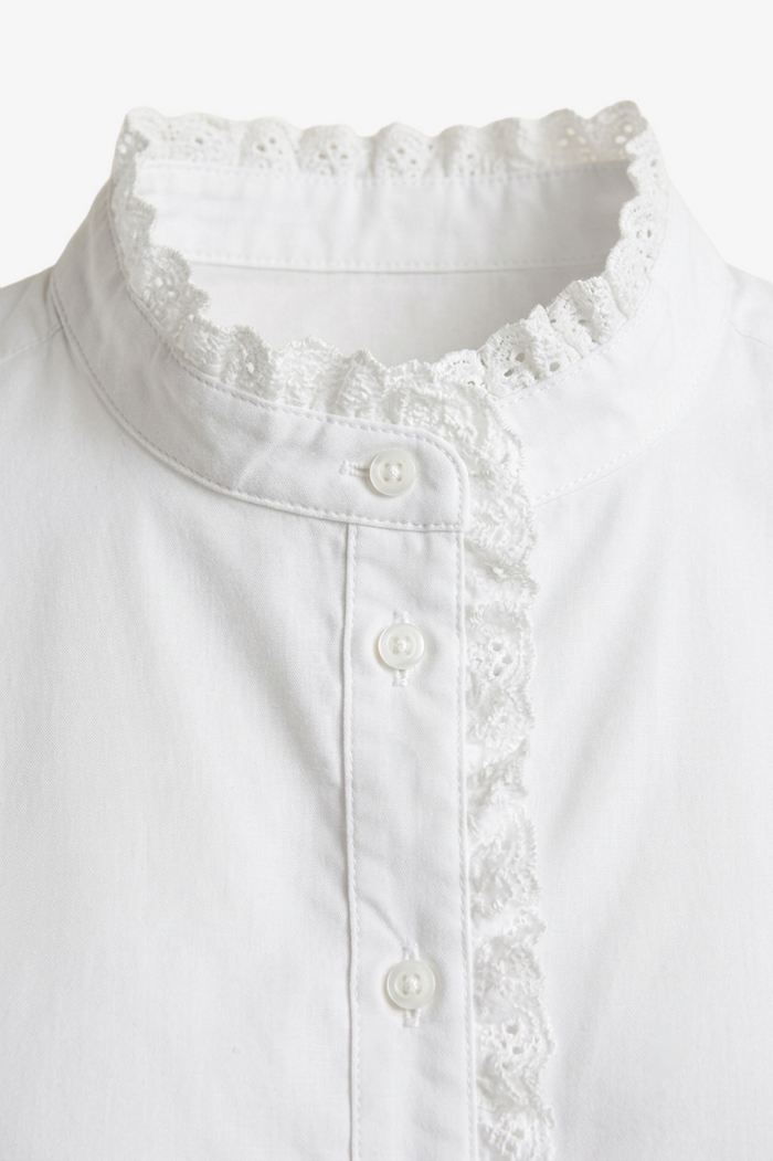 Mandarin Lace Collar Shirt