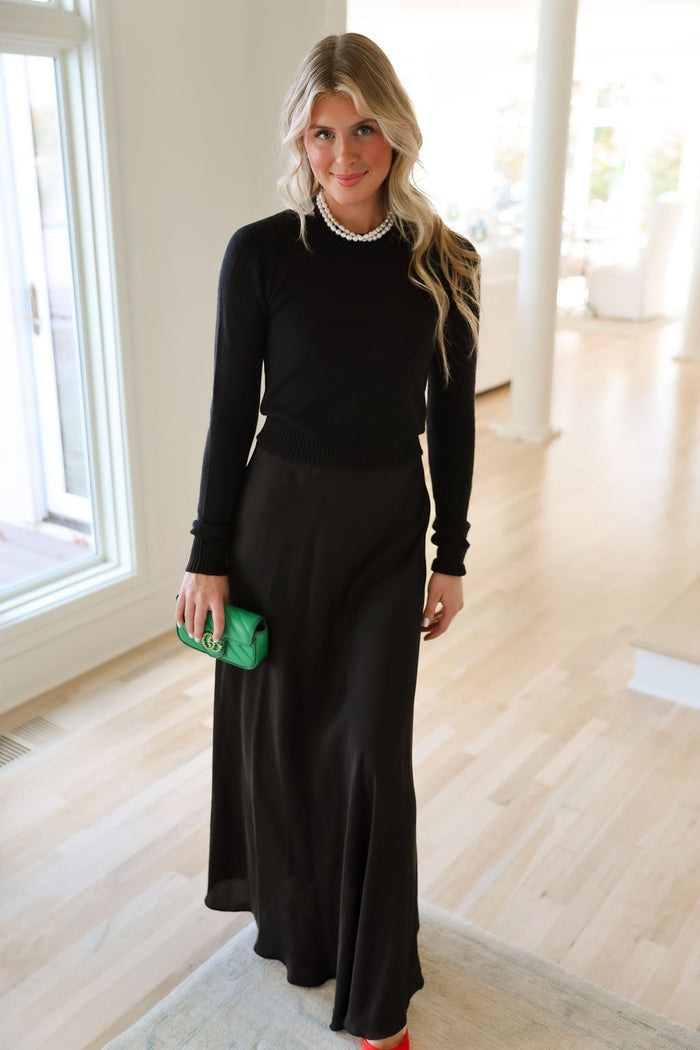 Marco Italian Viscose Skirt - Black