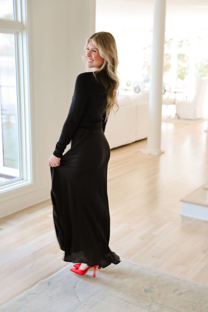 Marco Italian Viscose Skirt - Black