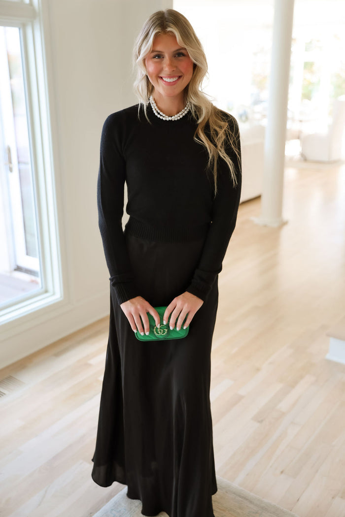 Marco Italian Viscose Skirt - Black