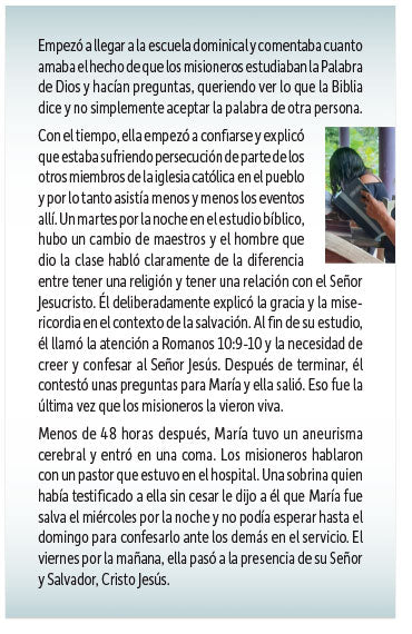 Mary's Testimony (Spanish)