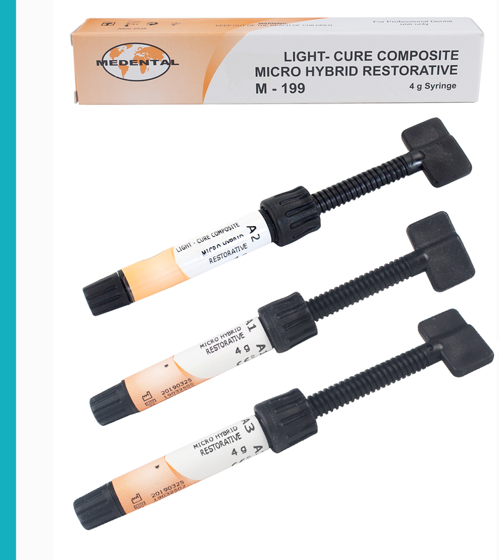 Medental Dental M199 Light-Cure Composite Micro Hybrid Restorative Resin A2 4gx1
