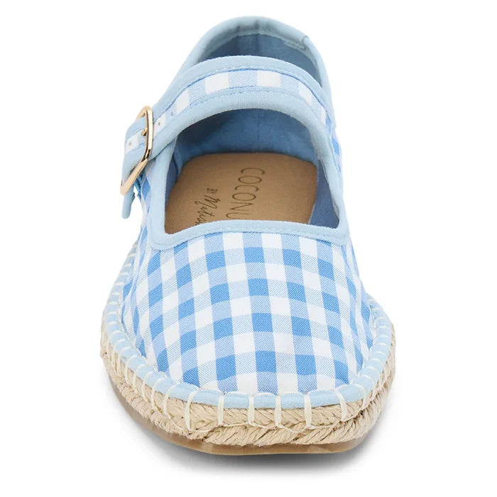 Meg Mary Jane Flat - Blue Gingham