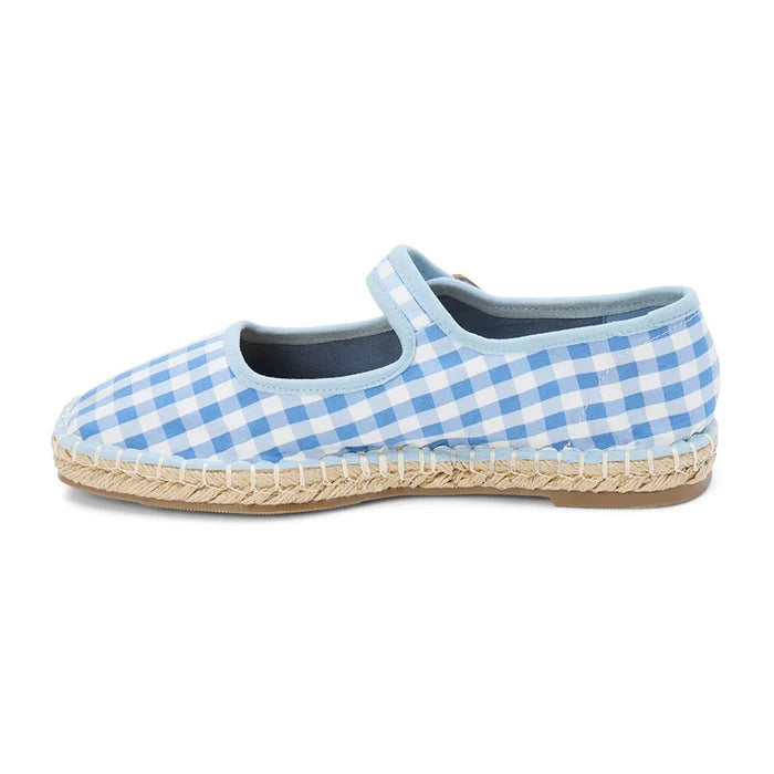 Meg Mary Jane Flat - Blue Gingham
