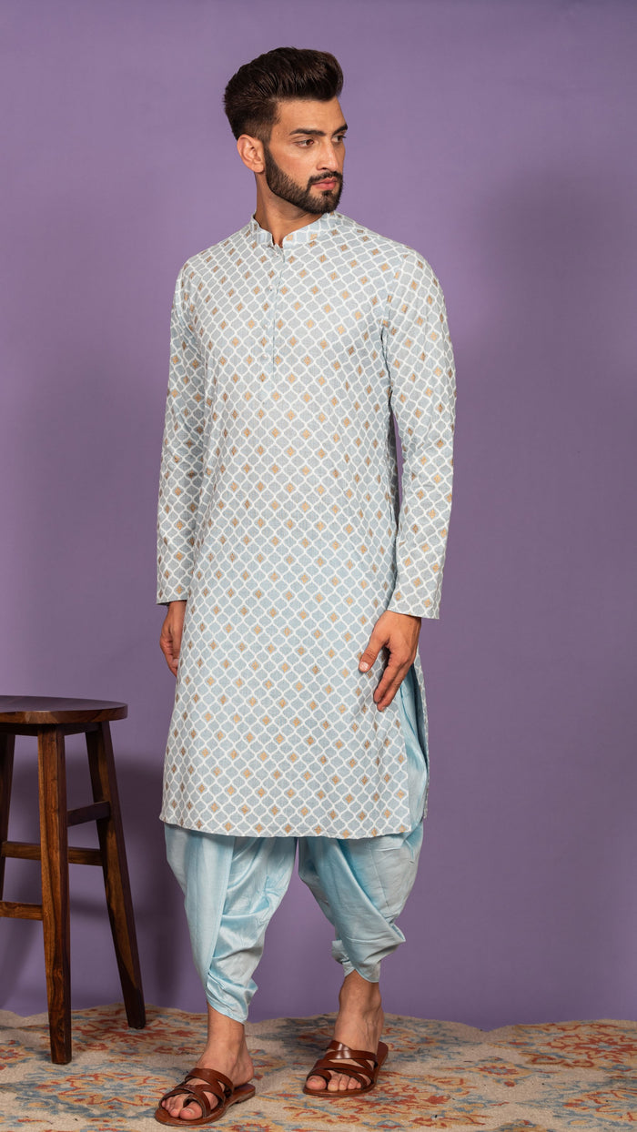 Men Blue Kurta Set