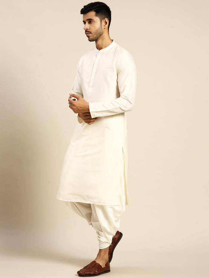 Men Green Color Kurta Jacket Set