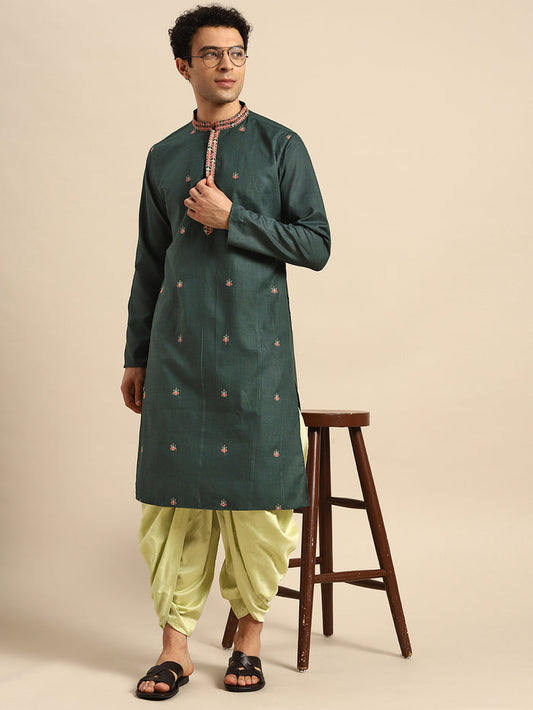 Men Green Kurta Set