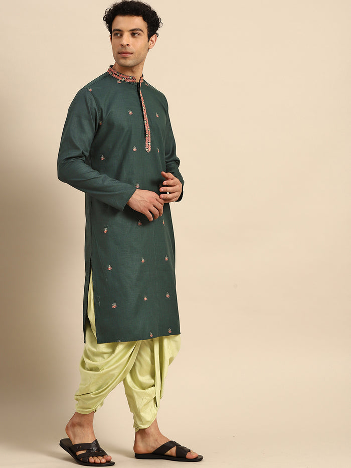 Men Green Kurta Set
