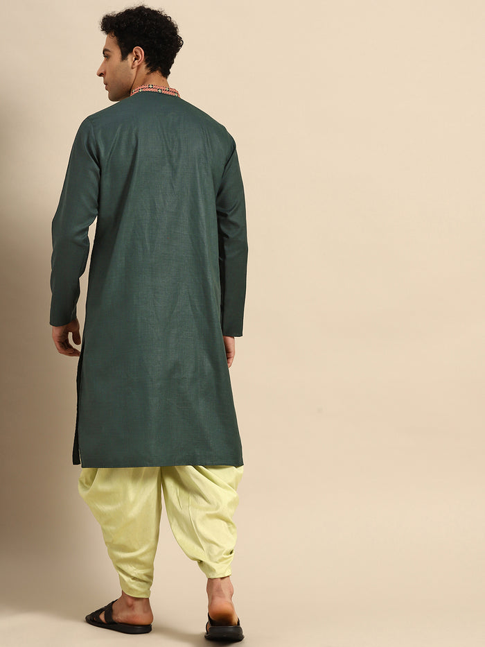 Men Green Kurta Set