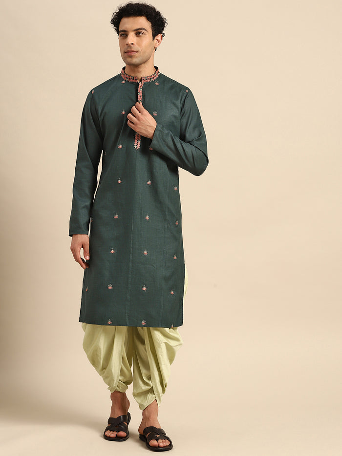 Men Green Kurta Set
