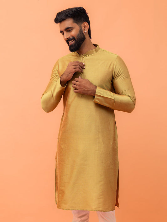 Men Green Kurta