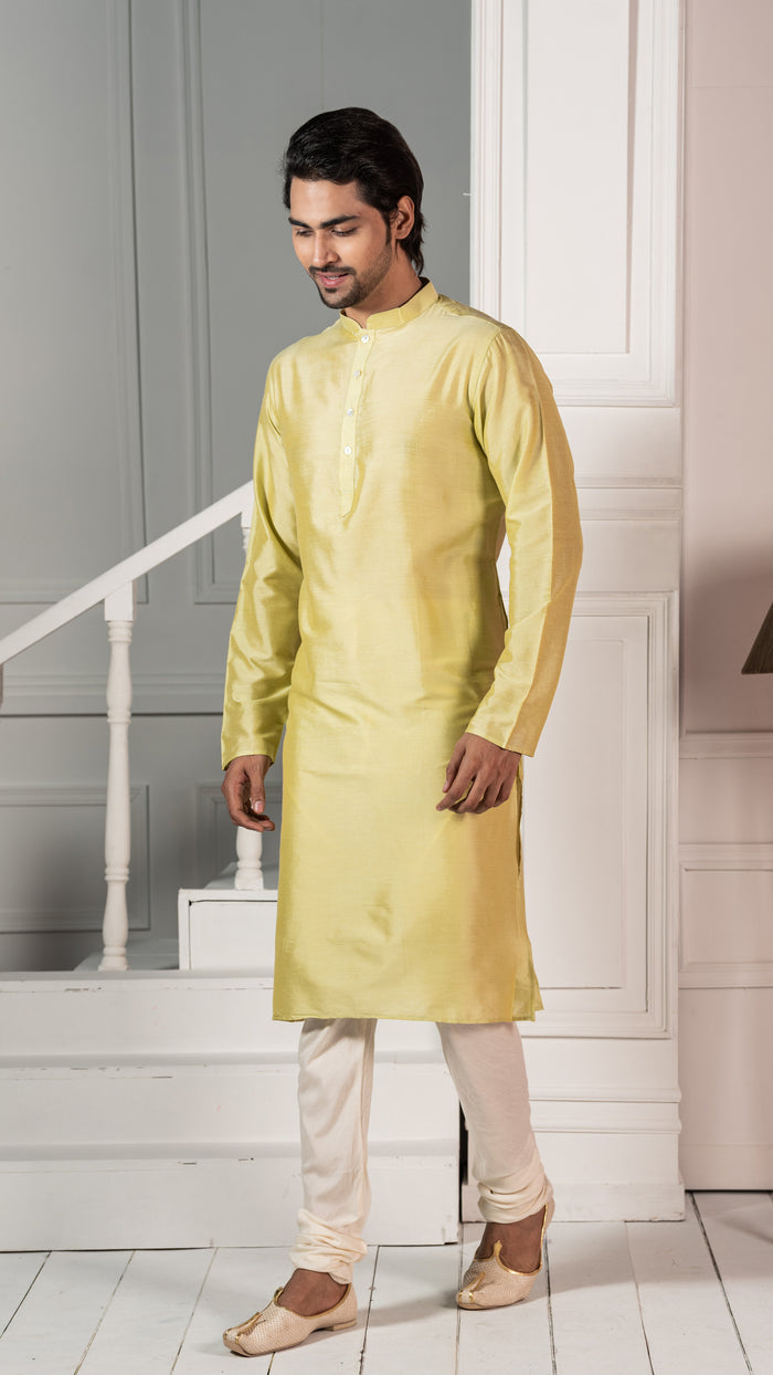 Men Green Kurta