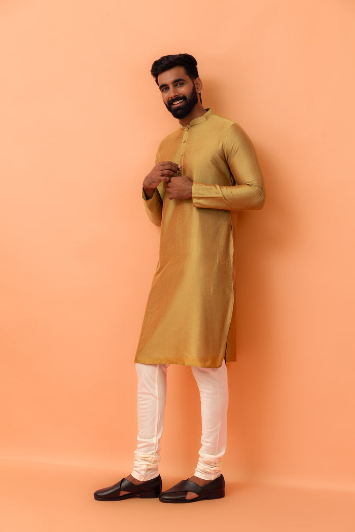 Men Green Kurta