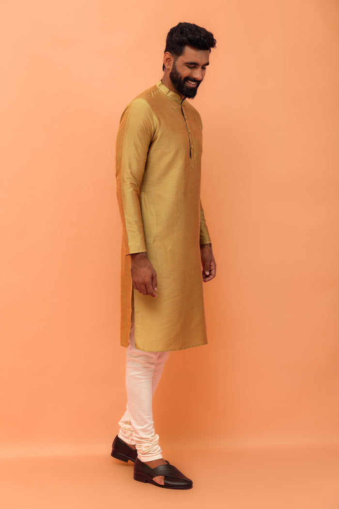 Men Green Kurta