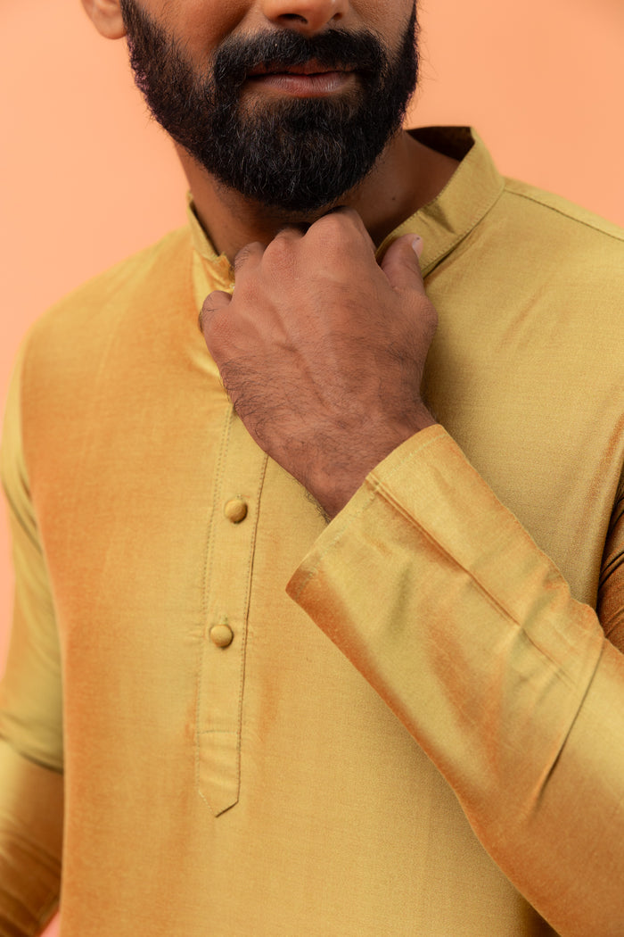 Men Green Kurta