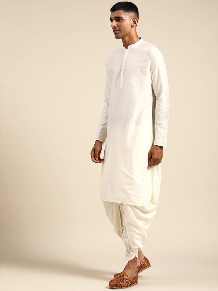Men Grey Color Kurta Jacket Set