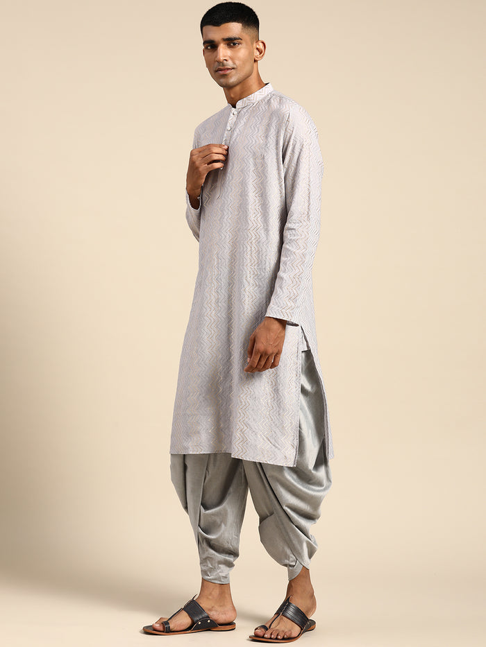 Men Grey Kurta Set