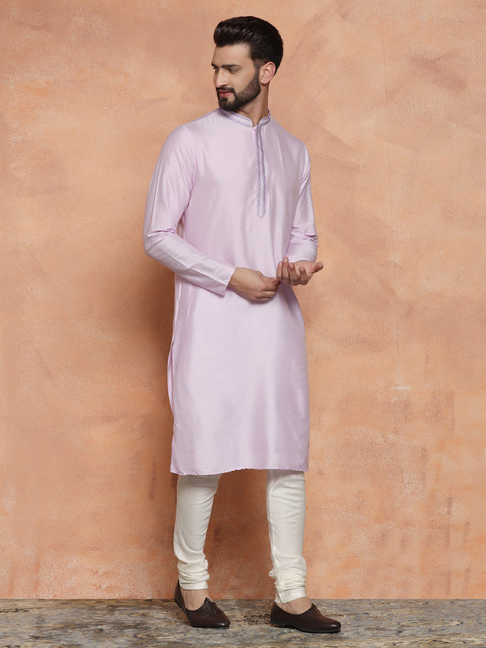 Men Lavender Kurta Set