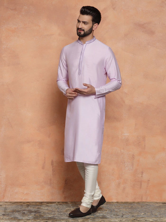Men Lavender Kurta Set