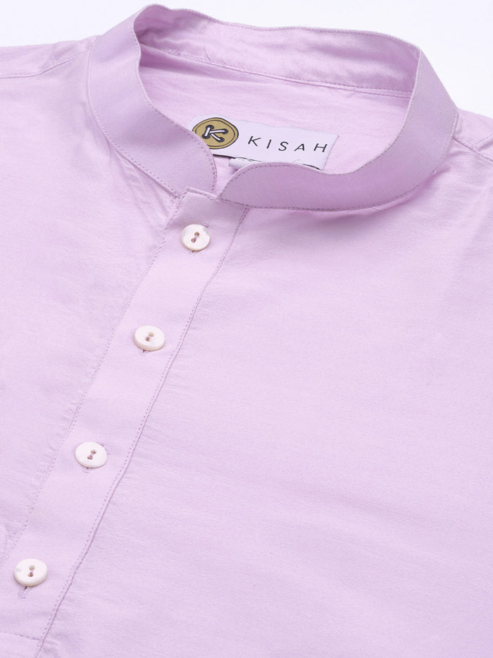 Men Lavender Kurta Set